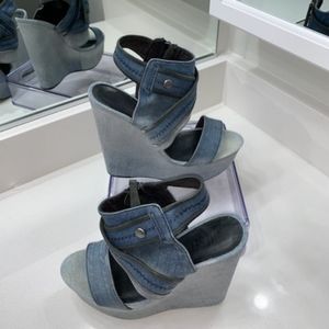 Diesel Denim platform sandals